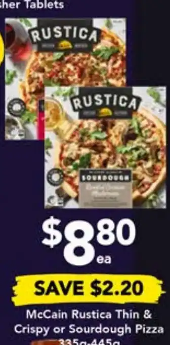 Drakes McCain Rustica Thin & Crispy or Sourdough Pizza 335g-445g offer