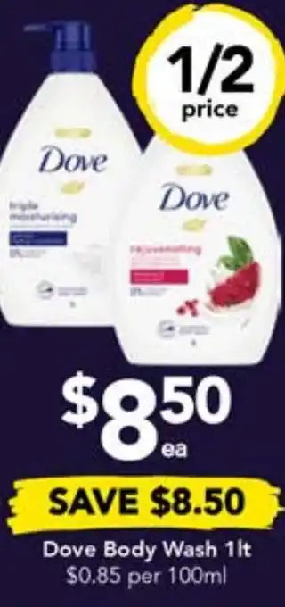 Drakes Dove Body Wash 1lt offer