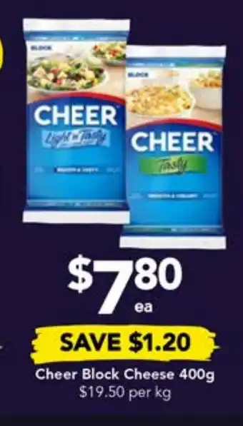 Drakes Cheer Block Cheese 400g offer