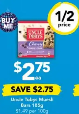 Drakes Uncle Tobys Muesli Bars 185g offer