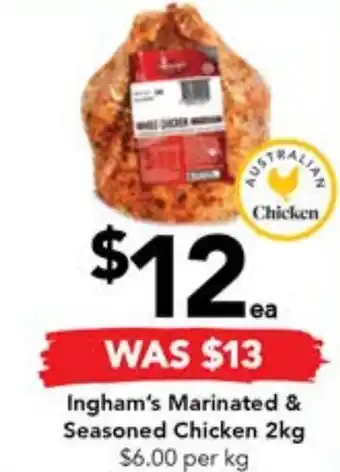 Drakes Ingham's Marinated & Seasoned Chicken 2kg offer