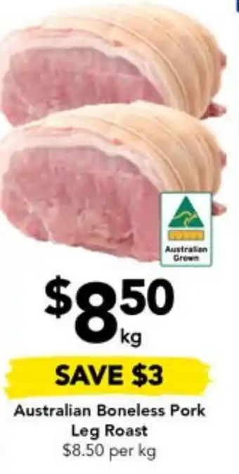 Drakes Australian Boneless Pork Leg Roast offer
