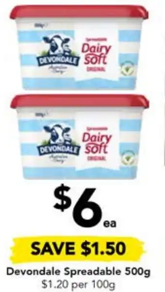 Drakes Devondale Spreadable 500g offer