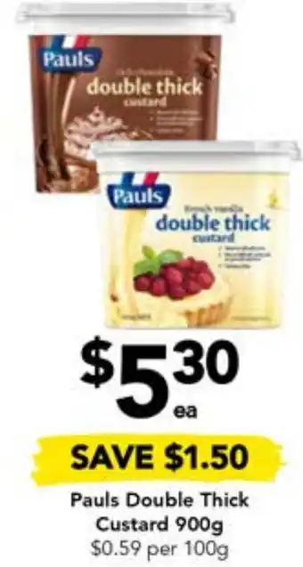 Drakes Pauls Double Thick Custard 900g offer