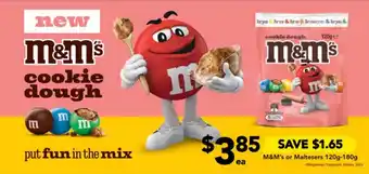 Drakes M&M's or Maltesers 120g-180g offer