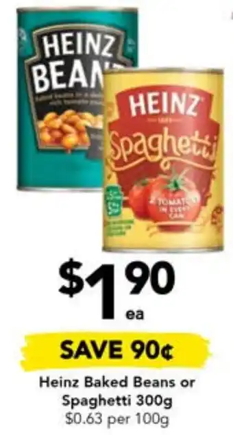 Drakes Heinz Baked Beans or Spaghetti 300g offer