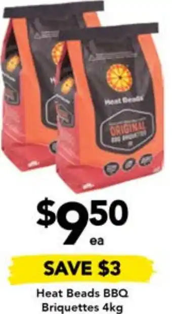 Drakes Heat Beads BBQ Briquettes 4kg offer