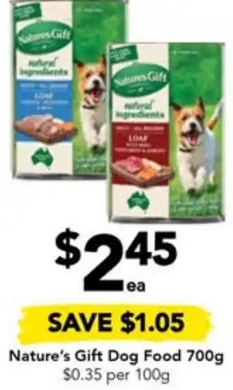 Drakes Nature's Gift Dog Food 700g offer