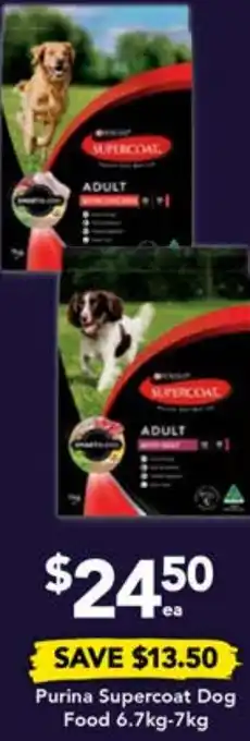 Drakes Purina Supercoat Dog Food 6.7kg-7kg offer
