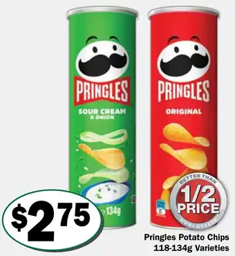 Pringles Potato Chips 118-134g Varieties