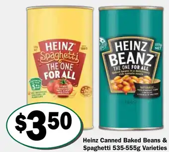 Heinz Canned Baked Beans & Spaghetti 535-555g Varieties