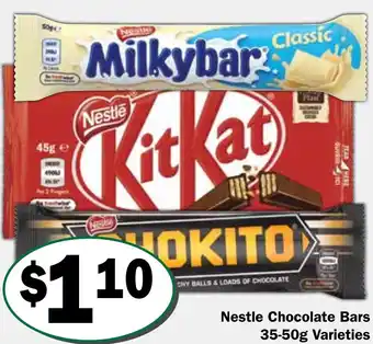 Nestle Chocolate Bars 35-50g Varieties