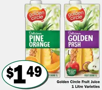 Friendly Grocer Golden Circle Fruit Juice 1 Litre Varieties offer