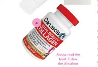 Priceline Caruso's Total Beauty Collagen 60 Tablets offer