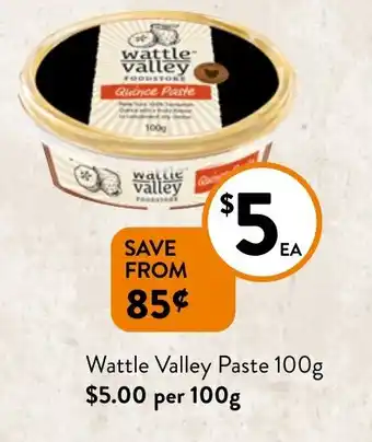 Foodworks Wattle Valley Paste 100g offer