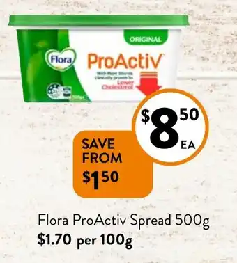 Foodworks Flora ProActiv Spread 500g offer