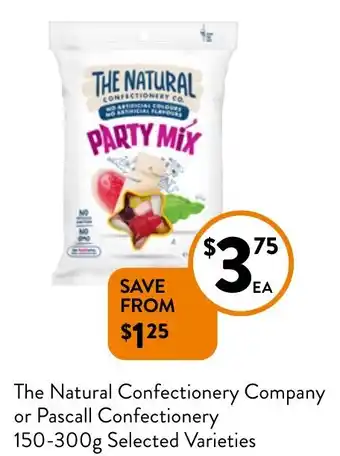 Foodworks The Natural Confectionery Company or Pascall Confectionery 150-300g offer