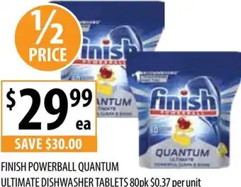 Supabarn FINISH POWERBALL QUANTUM ULTIMATE DISHWASHER TABLETS 80pk offer