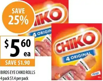 Supabarn BIRDS EYE CHIKO ROLLS offer
