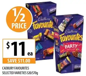 Supabarn CADBURY FAVOURITES offer