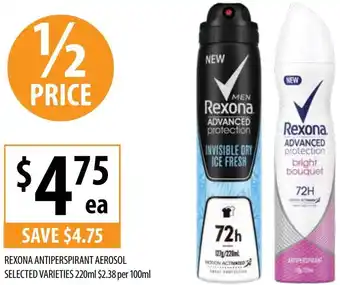 Supabarn REXONA ANTIPERSPIRANT AEROSOL offer