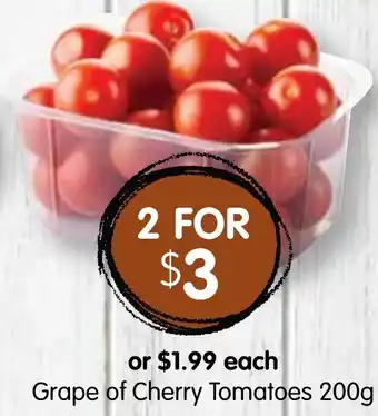 Spudshed Grape of Cherry Tomatoes 200g offer