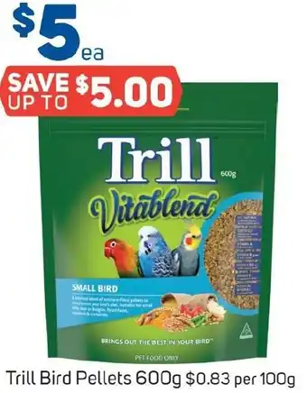 Foodland Trill Bird Pellets 600g offer