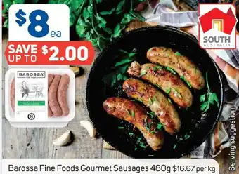 Foodland Barossa Fine Foods Gourmet Sausages 480g offer
