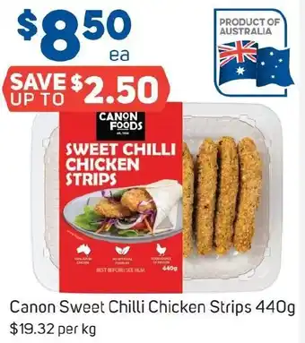Foodland Canon Sweet Chilli Chicken Strips 440g offer