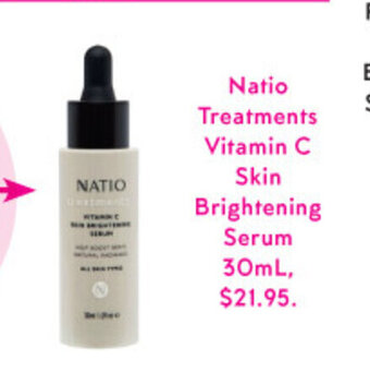 Priceline Natio Treatments Vitamin C Skin Brightening Serum 30mL offer
