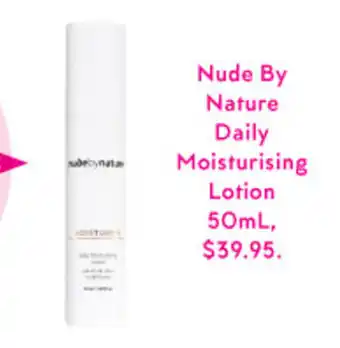 Priceline Nude By Nature Daily Moisturising Lotion 50mL offer