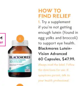 Blackmore Lutein-Vision Advanced 60 Capsules