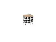 LivingStyles Rosiers Timber Side Table, Natural / Check offer