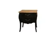 LivingStyles Rosiers Timber Side Table, Natural / Black offer