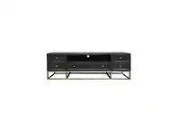 LivingStyles Griffon Timber & Metal 5 Drawer TV Unit, 165cm, Black / Brushed Gold offer