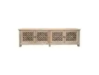 LivingStyles Quincy Reclaimed Elm Timber 4 Door TV Unit, 200cm, Natural offer