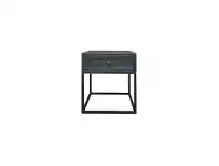 LivingStyles Griffon Timber & Metal Side Table, Black offer
