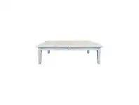 LivingStyles Oberon Timber Coffee Table, 135cm, Distressed White offer
