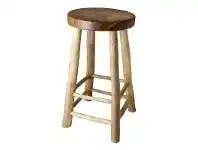 LivingStyles Rabia Teak Timber Counter Stool offer