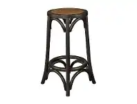 LivingStyles Brion Elm Timber Counter Stool, Distressed Black offer