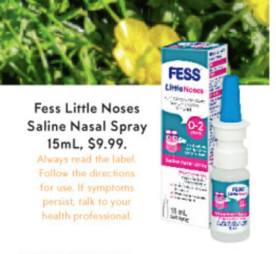 Fess Little Noses Saline Nasal Spray 15mL offer at Priceline