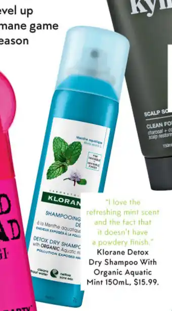 Priceline Klorane Detox Dry Shampoo with Organic Aquatic Mint 150mL offer