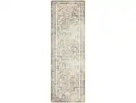 LivingStyles Avenue No.704 Tribal Runner Rug, 400x80cm, Grey / Pink offer