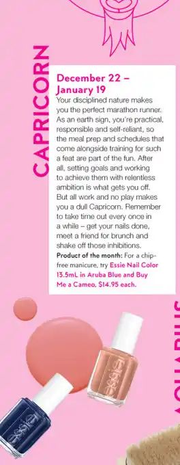 Priceline Essie Nail Color 13.5mL in Aruba Blue and Buy Me a Cameo offer
