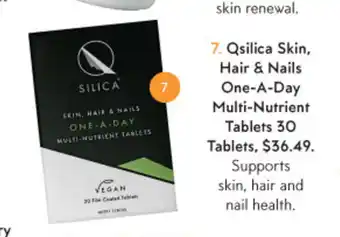 Priceline Qsilica Skin Hair & Nails One-A-Day Multi-Nutrient Tablets 30 Tablets offer