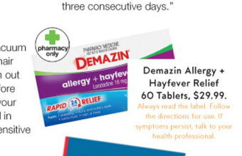 Priceline Demazin Allergy + Hayfever Relief 60 Tablets offer