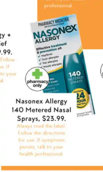 Priceline Nasonex Allergy 140 Metered Nasal Sprays offer