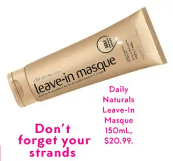 Priceline Daily Naturals Leave-In Masque 150mL offer