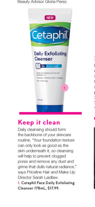 Priceline Cetaphil Face Daily Exfoliating Cleanser 178mL offer