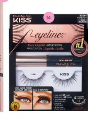 Priceline Kiss Magnetic Lash And Eyeliner Kit in Lure offer